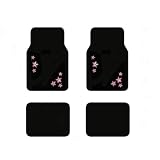 A Set of 4 Universal Fit Plush Capret Floor Mats for Cars Trucks - Pink Flower by Unknown