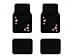 A Set of 4 Universal Fit Plush Capret Floor Mats for Cars / Trucks - Pink Flower