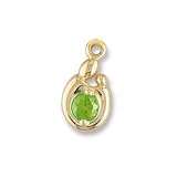 Mother and Child Genuine Peridot Charm