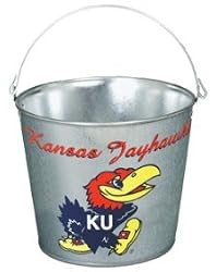 Kansas Jayhawks Metal 5 Quart Pail - College Athletics Sports Merchandise