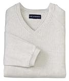 Port Authority - Rib Fleece V-Neck Sweatshirt Stone Heather-S