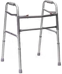 Folding Walker, Oversized, Aluminum Construction, Two Release Button