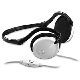 Genius HS-02i Foldable Neckband Stereo Headset (White) by Genius