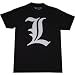Death Note L Logo Anime Black T-Shirt