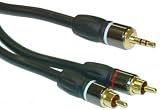 Premium 2 RCA Male to 3.5mm Stereo Male, 25 ft