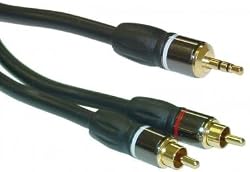 Premium 2 RCA Male to 3.5mm Stereo Male, 6 ft