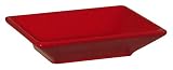 Chantal 5-by-4-Inch Condiment Plate, Semi-Gloss Red
