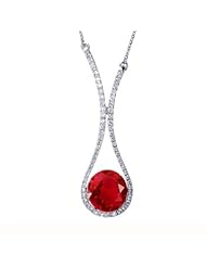 2.72ct Ruby & Diamond Necklace 14k Gold