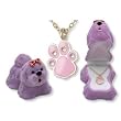 Maltese Dog Charm Necklace in Purple Shaped Gift Box - Maltese Dog Necklace