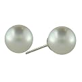 White Akoya Pearl Earrings - 67 mm.