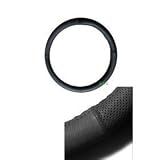 Geniune Leather Steering Wheel Cover - Black