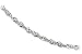 14k White Gold 1mm Singapore Chain Necklace, 18