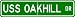 USS OAK HILL LSD 7 Street Sign - Navy