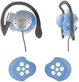 Panasonic RP-HS11 Water-Resistant Lightweight Sport-Clip Headphones with Washable Pads (Blue)