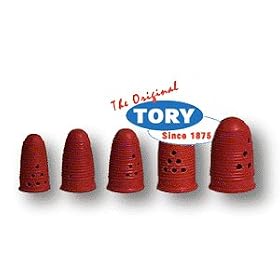 Tory Red Rubber Finger Pads Size 11 1/2 - 12/box