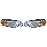 2003-2005 Chrysler Sebring Coupe CCFL Halo Projector Headlights  w Amber (Black) by Matrix