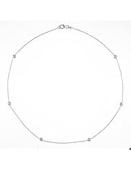 18KT White DBY Necklaces Length = 18