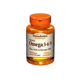 Sundown Naturals Triple Omega 3-6-9, Softgels