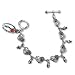 Gordon's Jewelers Ed Hardy Lab-Created Ruby Heart and Skull Charm Bracelet in Stainless Steel - 7.5in