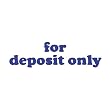 Xstamper Ecostamp "For Deposit Only" Title Stamp, 2 x 0.5 Inches, Blue (4412)