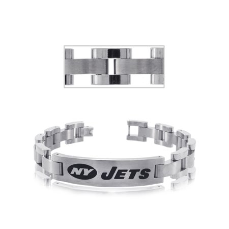 New York Jets Mens Bracelet In Titanium