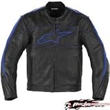 ALPINESTARS ATL LEATHER JACKET BLACK/BLUE 2X 310288-17-2XL