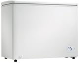Danby DCF700W1 7.0 cu. ft. Chest Freezer with Manual Defrost, Vinyl Coated Basket, Up-Front Mechanical Thermostat, Energy Efficient Foam Insulation, Rounded Lid Design, Easy Clean Interior and Defrost Drain