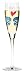Champagne Glass, Pearls, Blue Faced Lovers, Designer Color Enamel Prosecco Flute in Gift Box