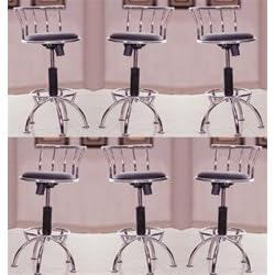 MAN CAVE 6 24 to 29 Adjustable Chrome Bar Stools by The Furniture Cove