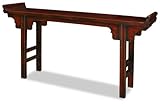 Chinese Altar-Style Console Table - Dark Brown