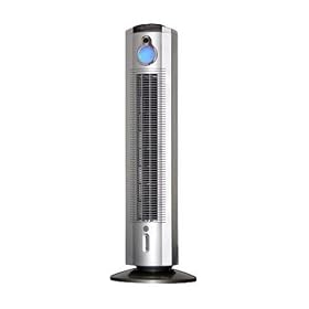 Sunpentown SF-1520 3-Speed Oscillating LCD Tower Fan with Ionizer and Remote Control