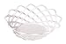 Mintra Home Plastic Bread Or Fruit Serving Oval Basket, Storage Basket, Food Basket - For Kitchen Countertop and Dining Table - Perfect For Picnic (White)