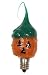 Set of 2 Silicone Dipped Pumpkin Jack O Lantern Light Bulbs for Fall and Halloween Decorating