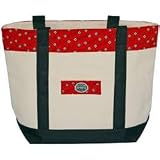 Soccer Sport Tote Bag with Soccer Ball Icon - Red