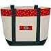 Soccer Sport Tote Bag with Soccer Ball Icon - Red