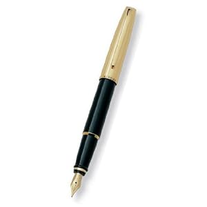 Aurora Pens Style Black w  Gold Cap FP E08