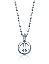 Alex Woo Mini Addition Peace Sign Chain in Sterling Silver Pendant Necklace , 16"