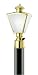 Tools & Hardware : Westinghouse 64507 One-Light Outdoor Post Top Lantern, Polished Solid Brass with Frosted Glass
