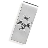 Stainless Steel Money Clip with Skull Design
