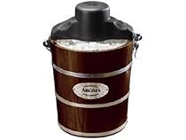 Aroma AIC-224W 4-Quart Wood-Barrel Ice-Cream Maker, Walnut