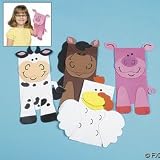 12 Farm Animal Puppets Paper Bag Craft Kit