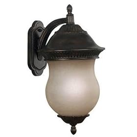Kenroy Home 80542GBRZ Repartee One-Light Large Wall Lantern with 9-Inch French Scavo Glass... by Kenroy Home