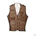 Humvee Safari Vest Brown XLarge