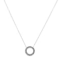 Sterling Silver Cubic Zirconia Circle Pendant