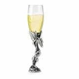 Kitchen & Housewares : Dragon Champagne Flute or Wine Glass 9.5"h