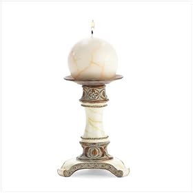 MARBLE CANDLE HOLDER WITH CANDLE