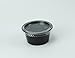 Disposable 2oz Black Plastic Condiment Cups with Lids 200-Pack, Souffle Portion, Jello Shot Cups, Salad Dressing, Sauce