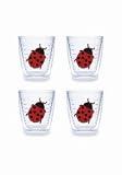 Tervis Tumbler Ladybug 12-Ounce Double Wall Insulated Tumbler, Set of 4