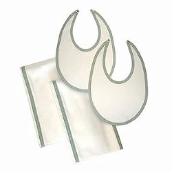 Tadpoles Organics 4-piece Bib and Burp Sets Natural - Cocoa binding