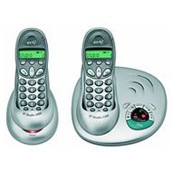 BT Studio 1500 DECT Cordless Phone with Answering Machine - Twin Pack - Metallic Silver